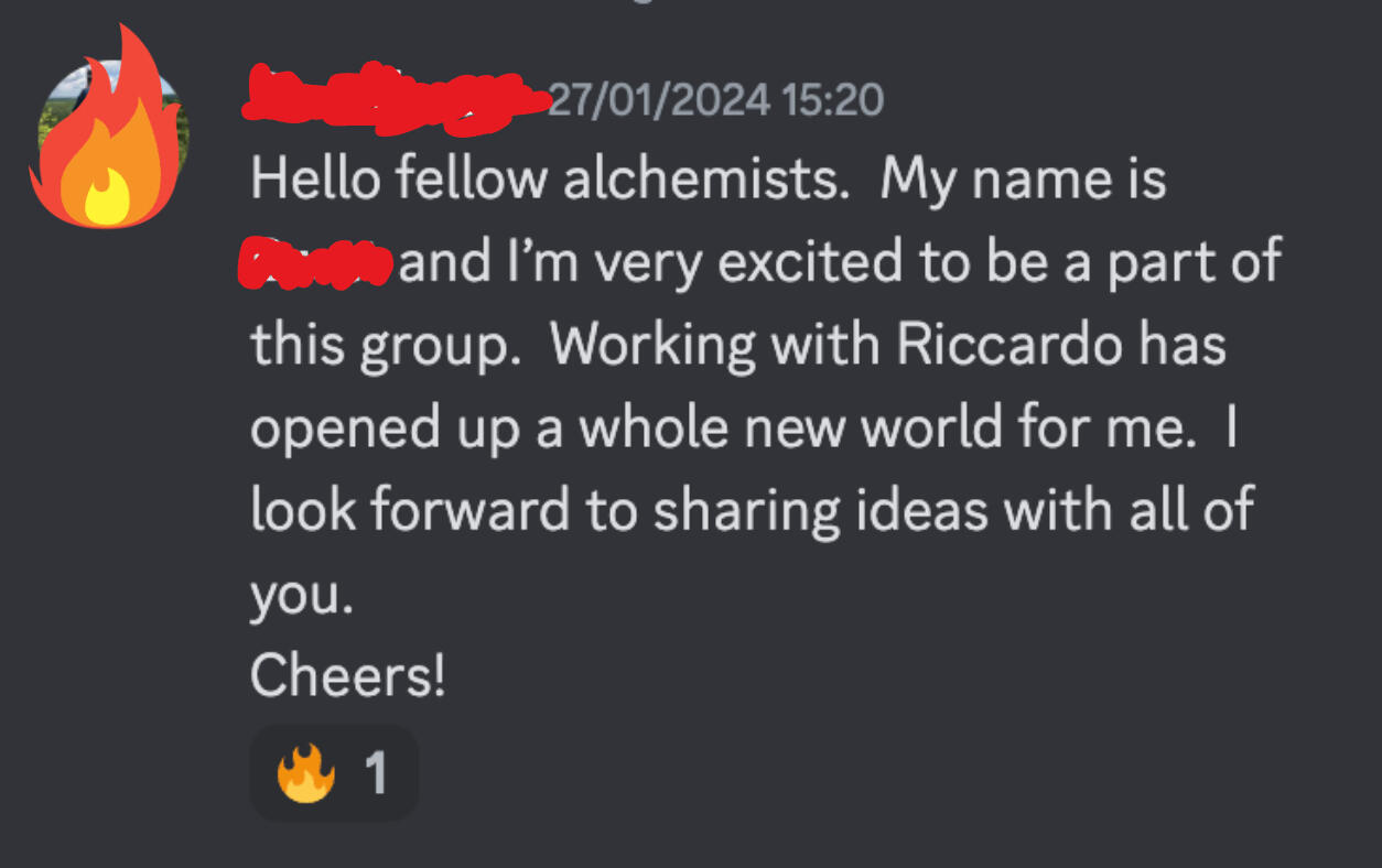 At the end of the 12 weeks, you get lifetime access to my 'Alchemy Circle' private community